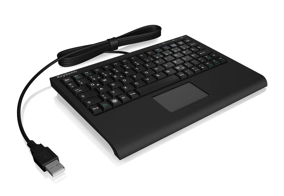 KeySonic ACK-3410 Mini with Touchpad US (Black)