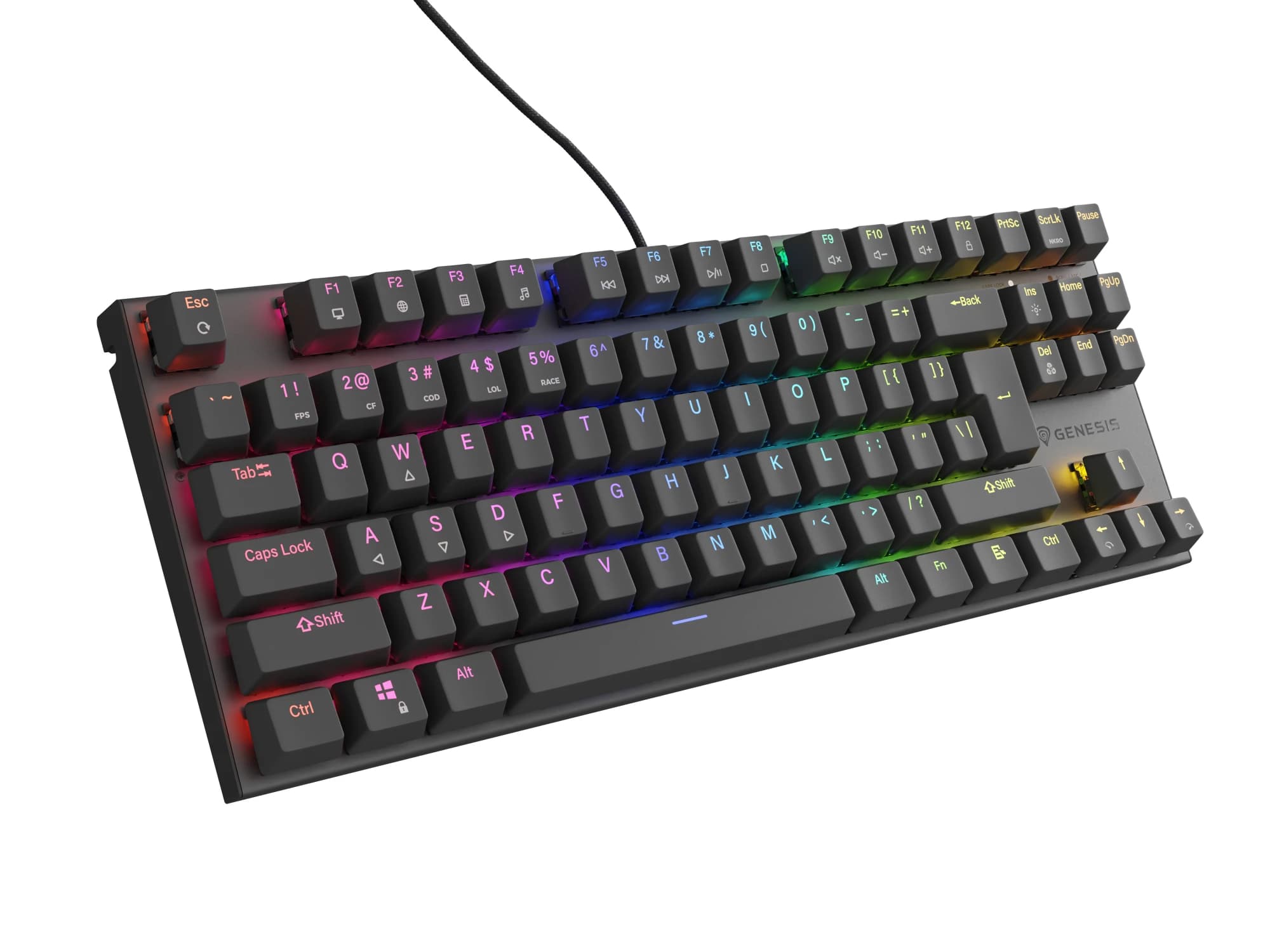 Genesis Thor 303 TKL RGB Outemu Peach Silent US (Black)