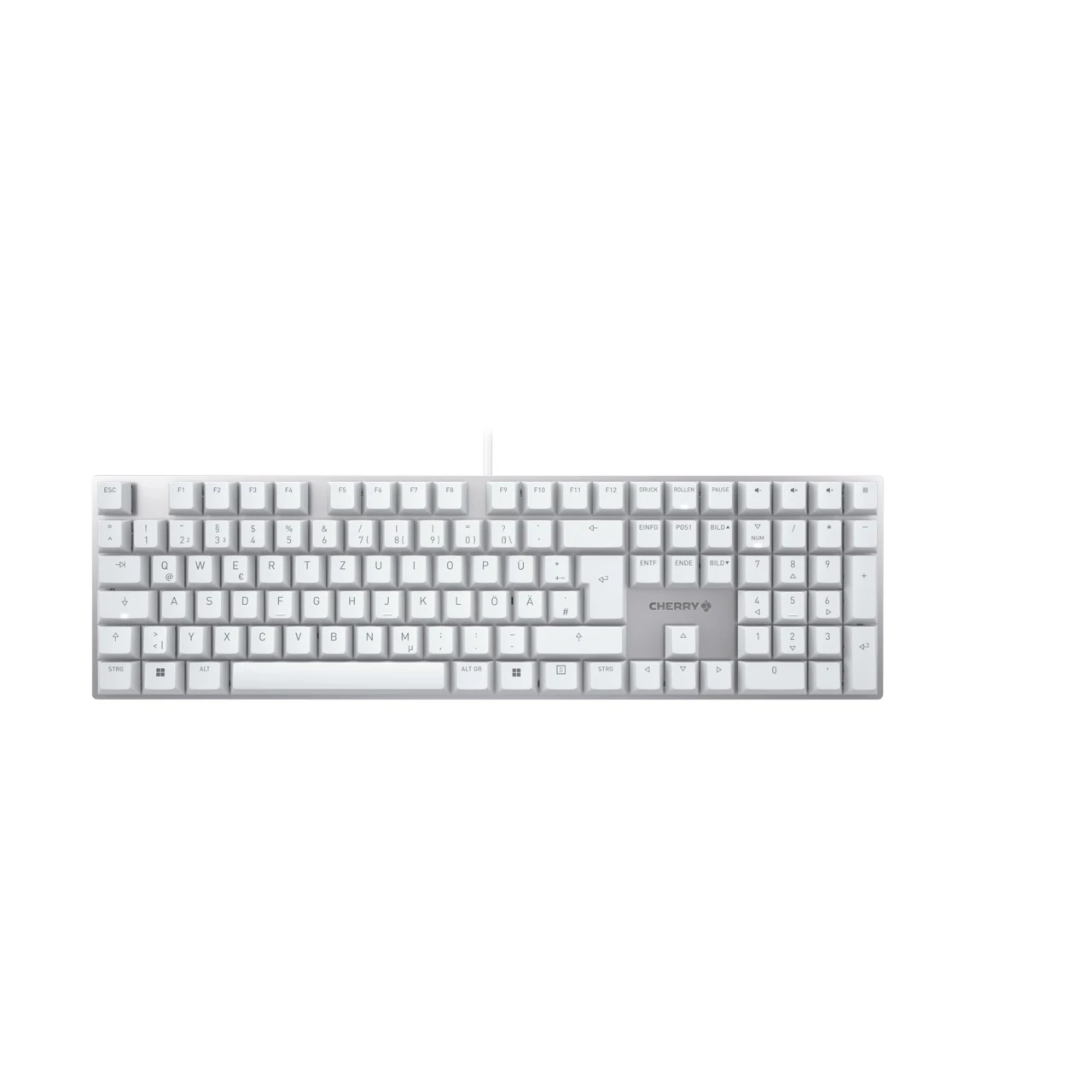 Cherry KC 200 MX MX2A Silent Red DE (White/Silver)