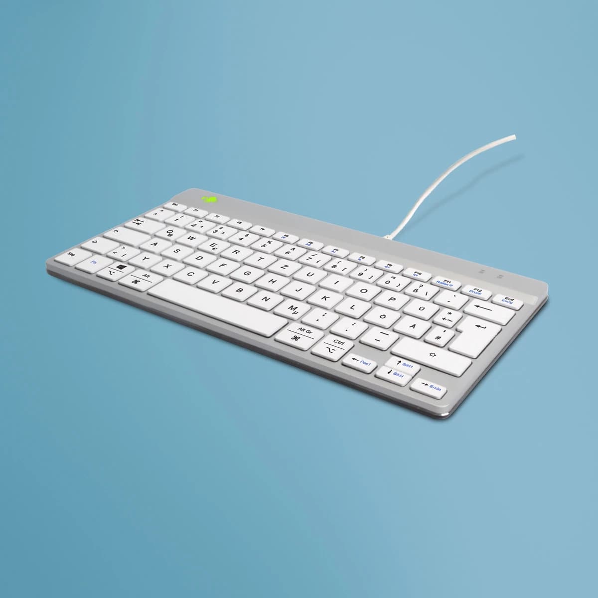 R-Go Tools Compact Break Keyboard DE Wired (White)