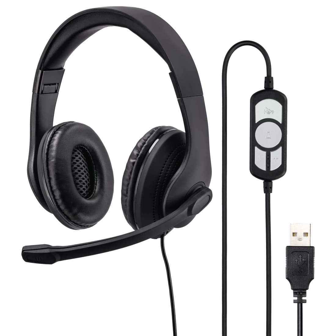 Hama HS-USB300 PC Office Headset (Black)