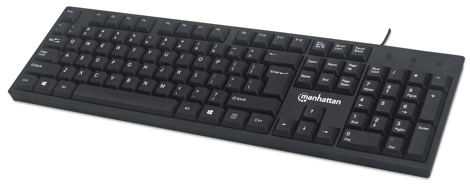 Manhattan 179324 Wired USB Keyboard US (Black)
