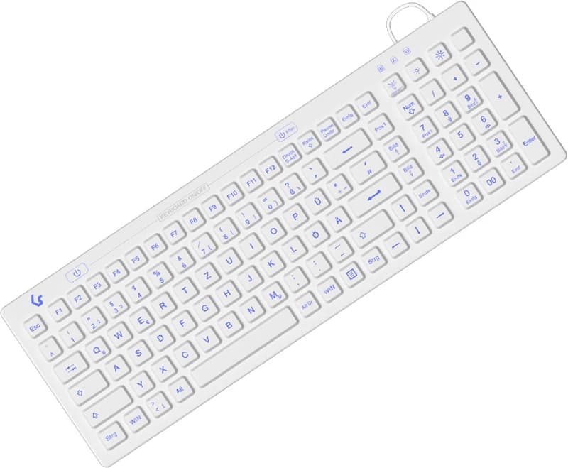 KeySonic KSK-6031INEL Industrial Keyboard (White) German