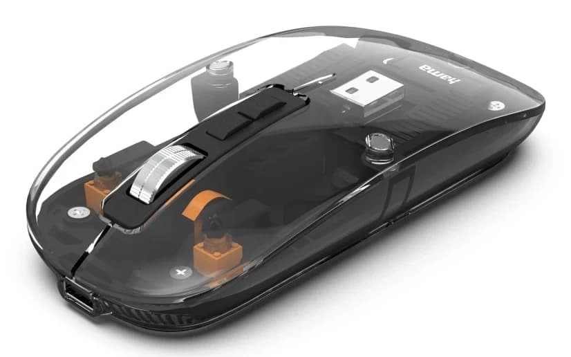 Hama WM-600 Multi-Device Wireless Mouse (Transparent)