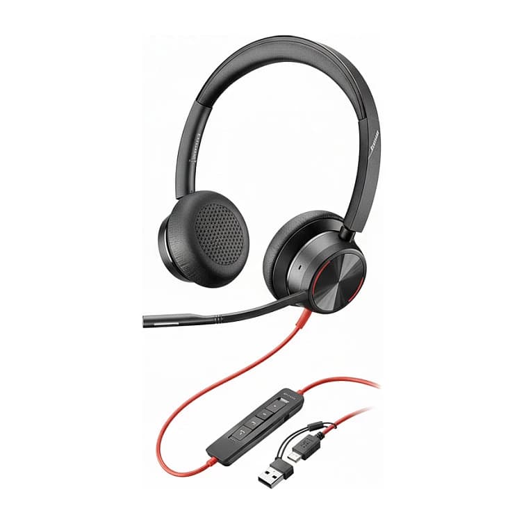 Poly Blackwire 8225-M USB-C/A Stereo Headset (Bulk)