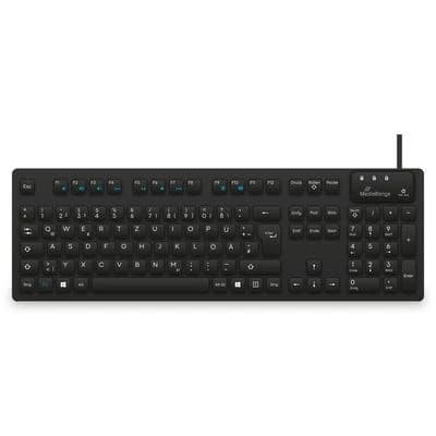 MediaRange Hygiene Keyboard IP68 Wired QWERTZ (Black)