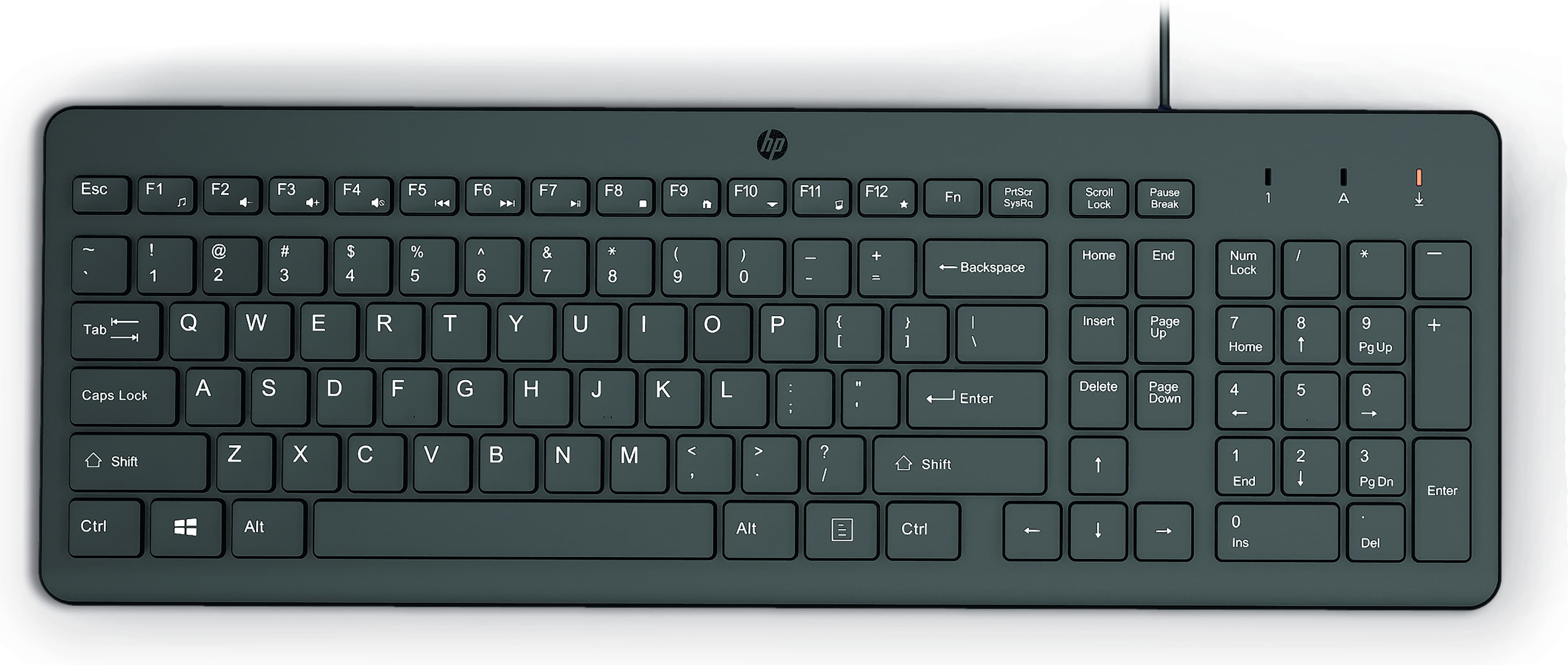 HP 150 Wired Keyboard Hebrew (Black)