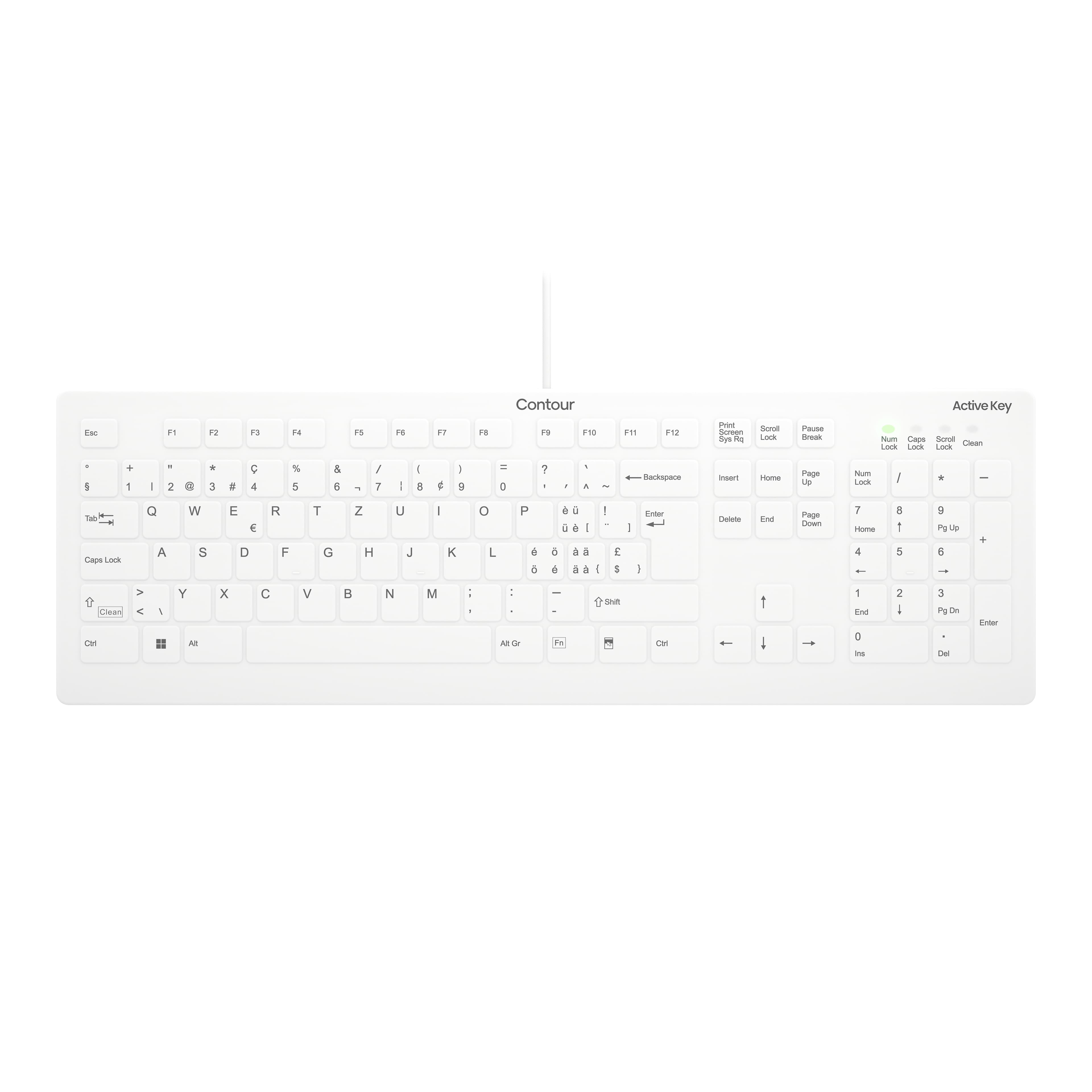 Cherry Active Key AK-C8112 Medical Washable Swiss (White)