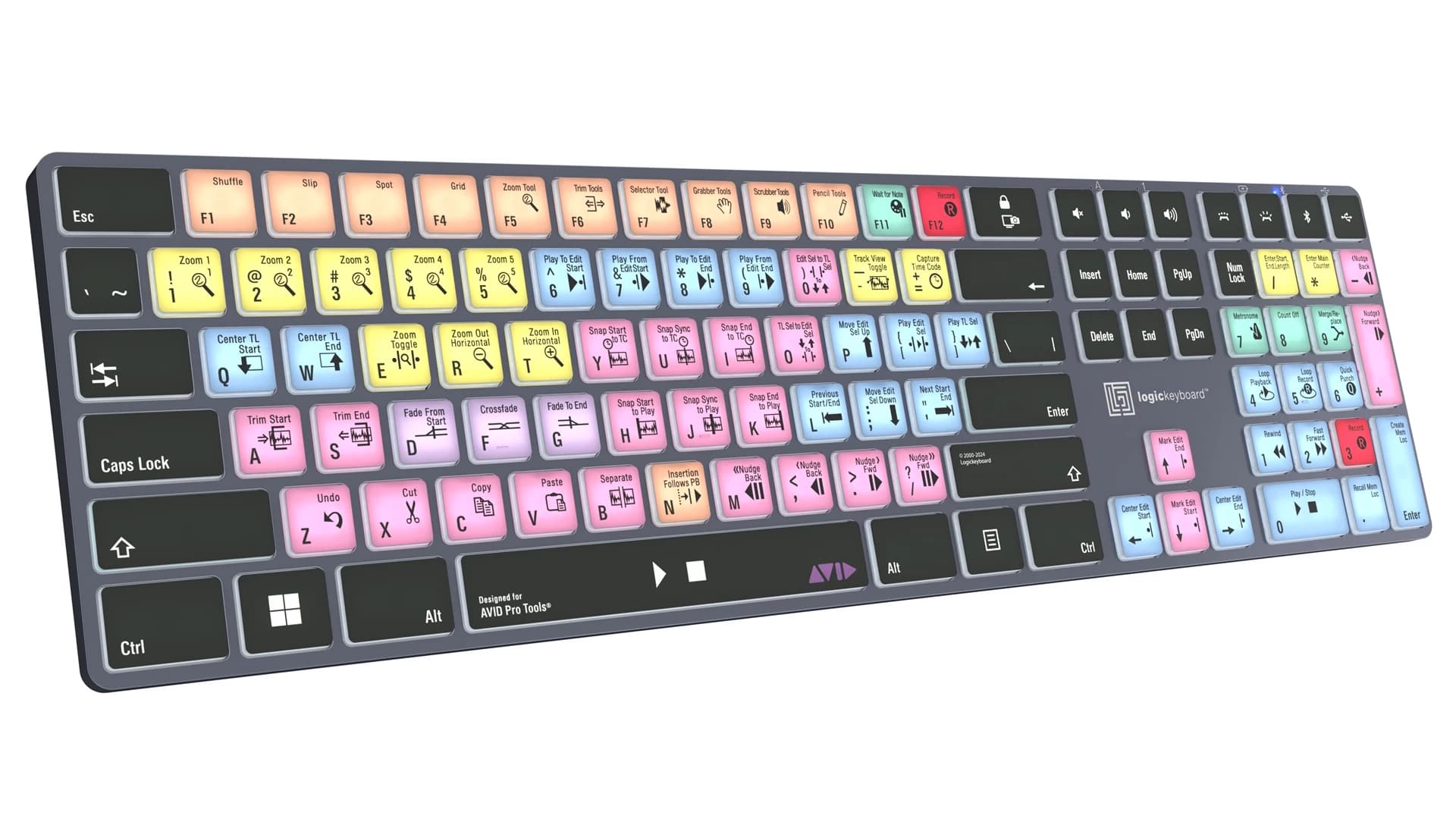Logickeyboard Avid Pro Tools Titan Backlit PC Keyboard French