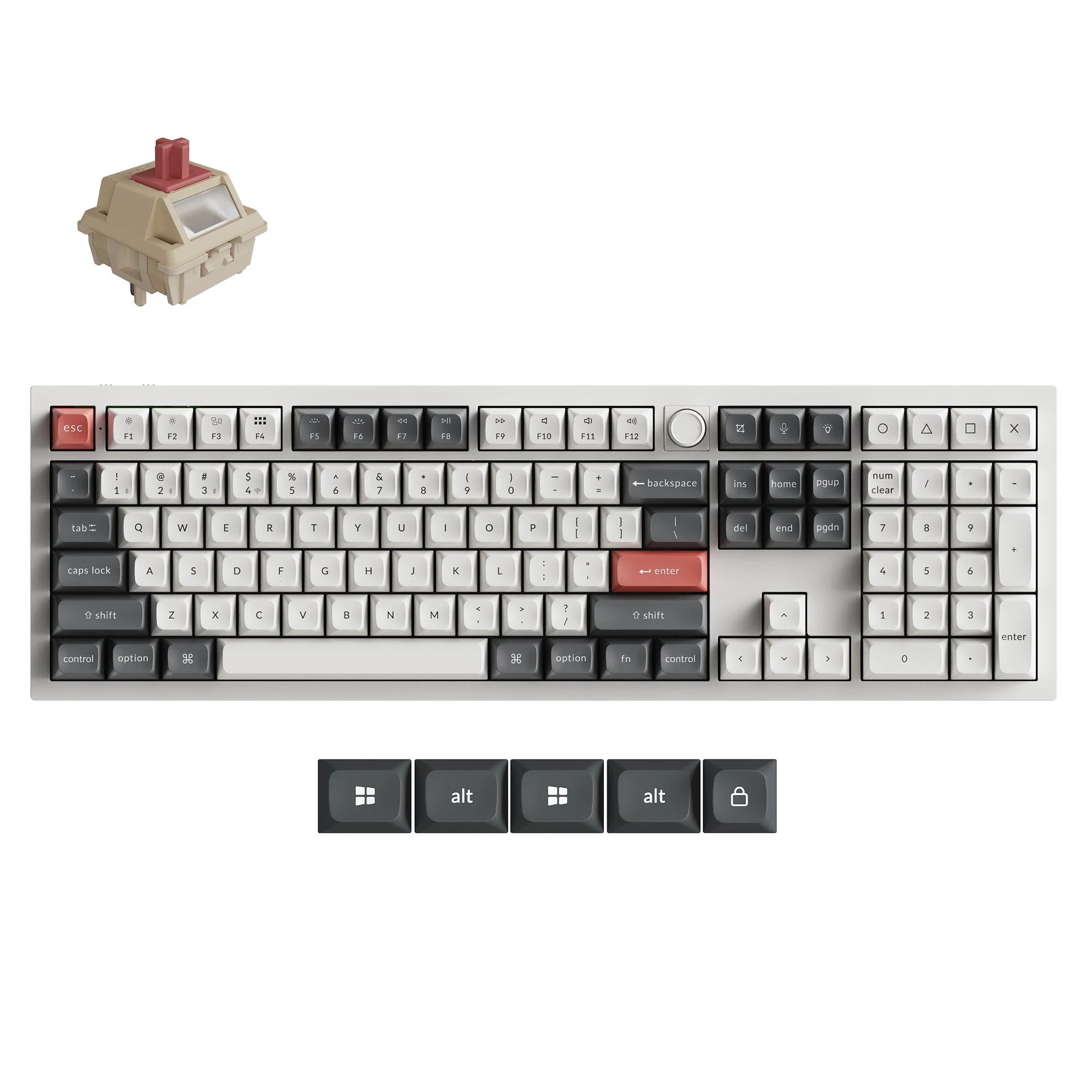 Keychron Q6 Ultra 8K Silk POM Red (White)