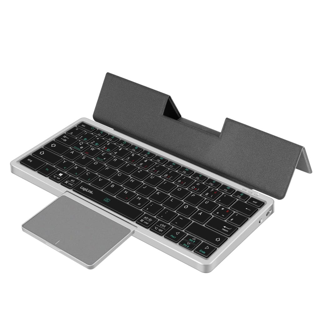 LogiLink ID0214 Bluetooth Keyboard (Silver, German)