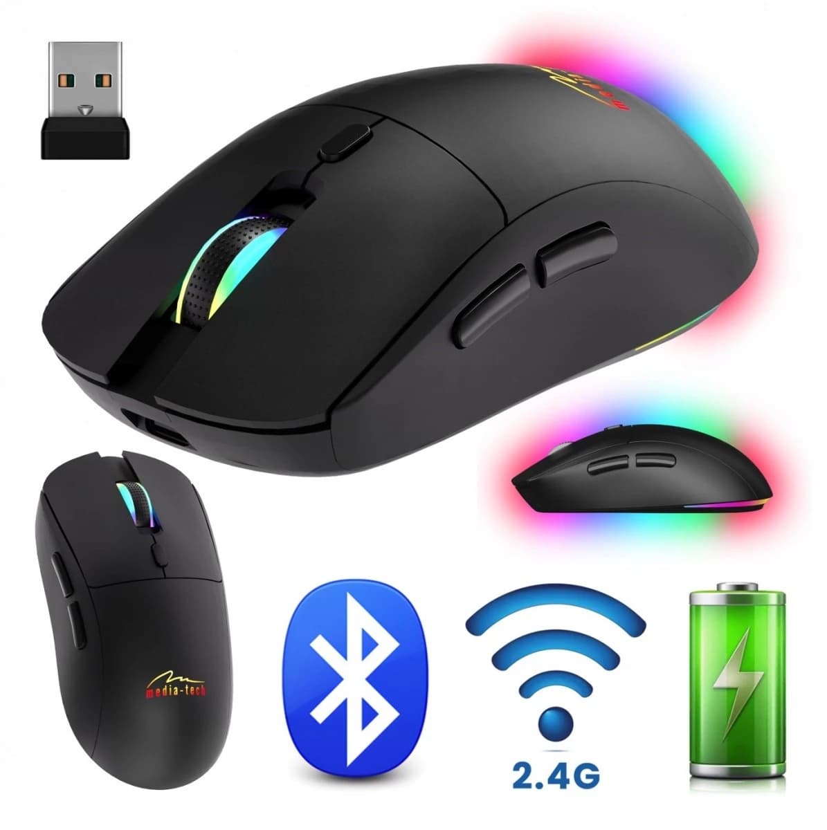 Media-Tech MT1124 Silent Rechargeable Wireless Mouse
