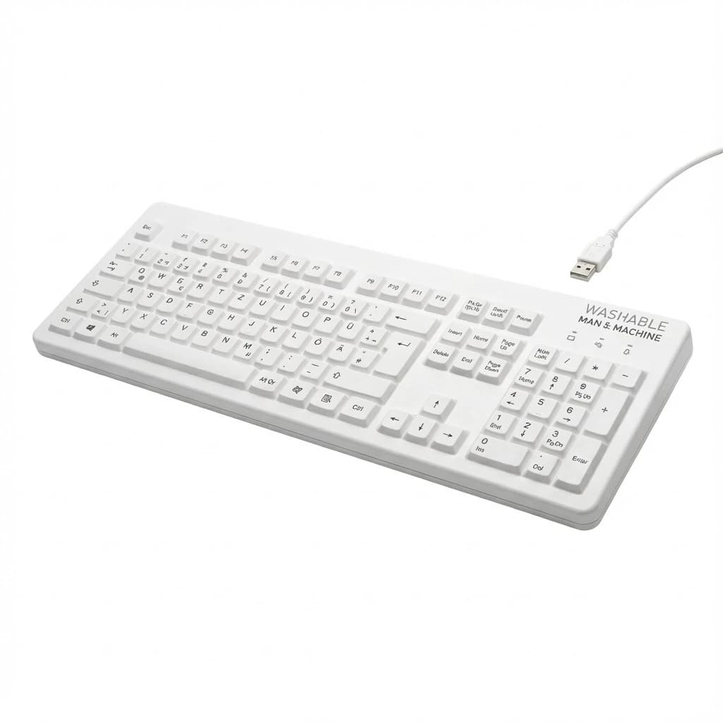 Man & Machine Very Cool Hygiene Keyboard DE (White)