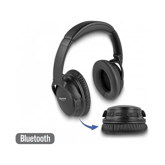 Delock Bluetooth 5.0 Over-Ear Headphones with Microphone (Black)