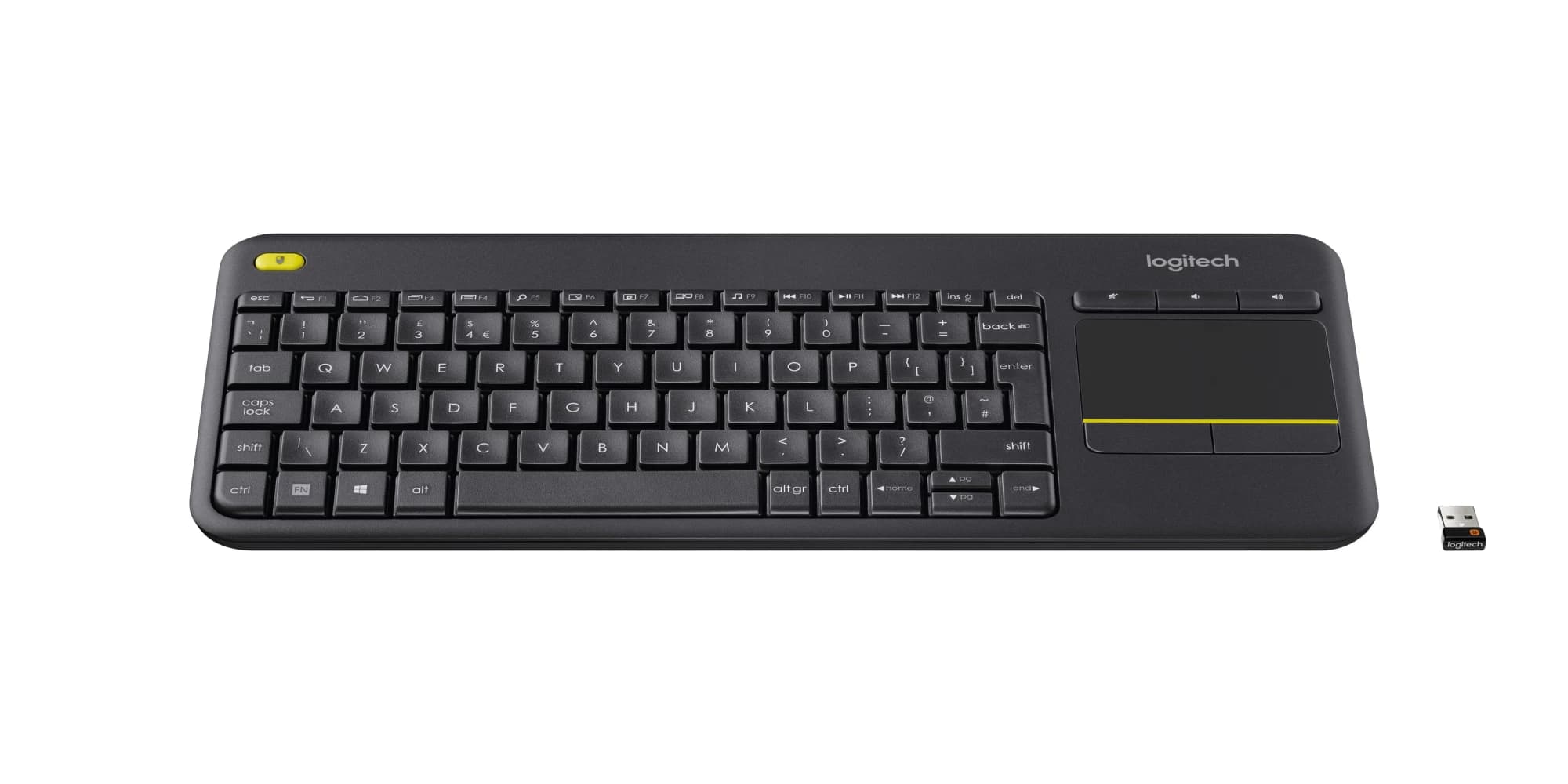 Logitech K400 Plus Wireless Touch (Black) Italian
