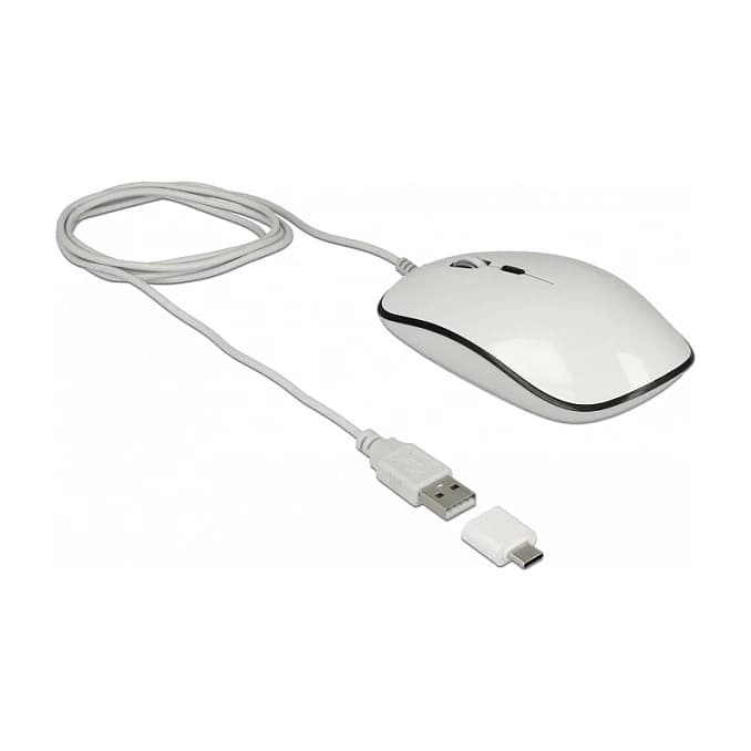 Delock Office Mouse Ambidextrous USB Type-A (Optical, 4 Buttons)