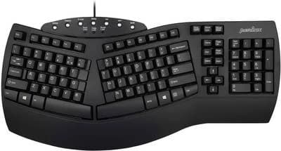 Perixx PERIBOARD-512 Wired Ergonomic Split Keyboard (Black, German)