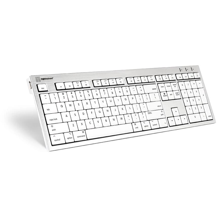 Logickeyboard ALBA Mac UK (Silver/White)