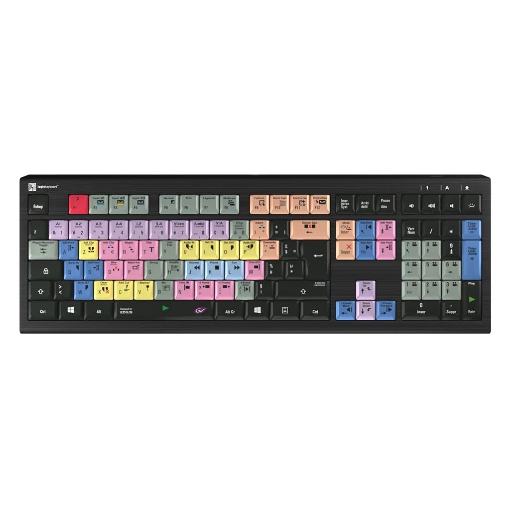 Logickeyboard Grass Valley EDIUS Astra 2 Backlit PC Keyboard French AZERTY