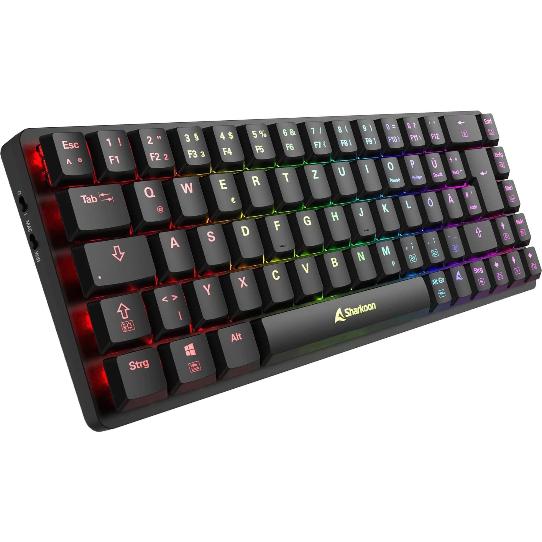 Sharkoon PureWriter W65 Kailh Choc V2 Red German (Black)