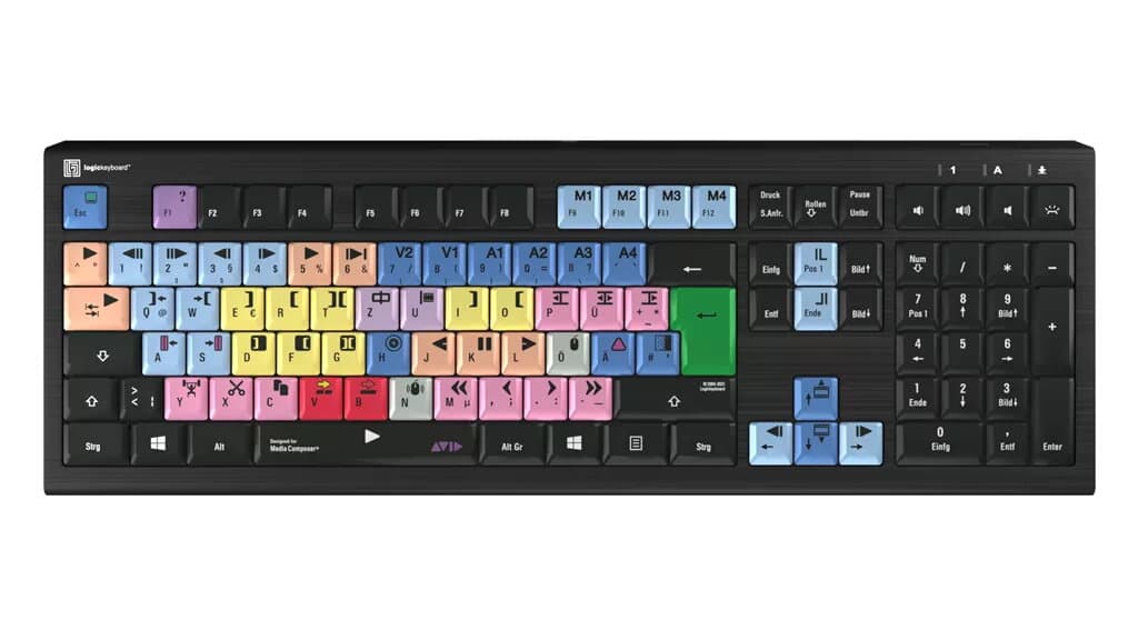 Logickeyboard Avid Media Composer Astra 2 Backlit PC DE