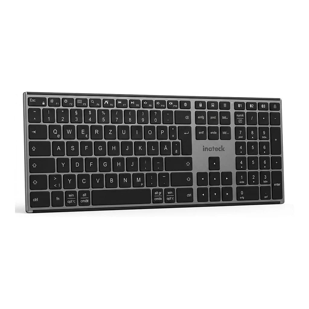Inateck Ergonomic Wireless Keyboard German (Grey)