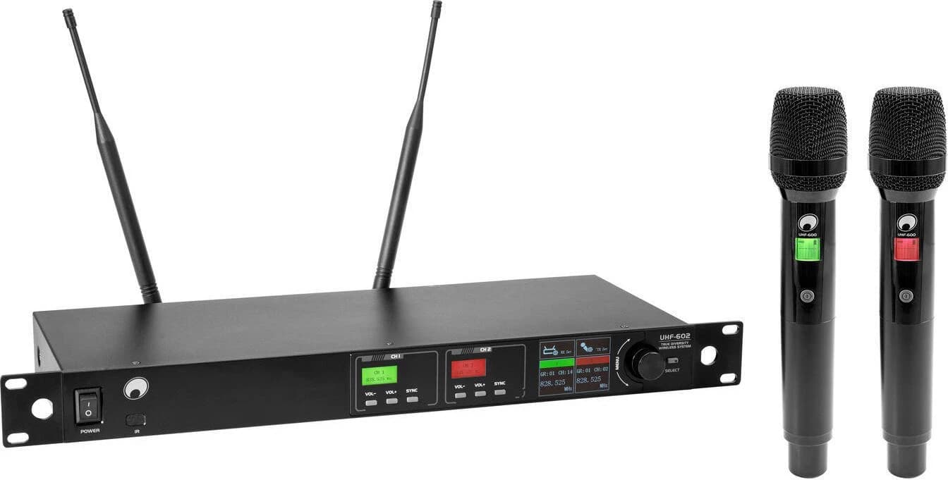 Omnitronic UHF-602 2-Channel UHF Wireless System (823-832/863-865 MHz)
