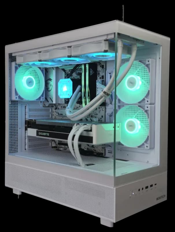 Weißer generalüberholter Gaming-PC AMD Ryzen 5 7600X / RTX 3080 Ti 12GB / 32GB DDR5 / 1TB NVMe